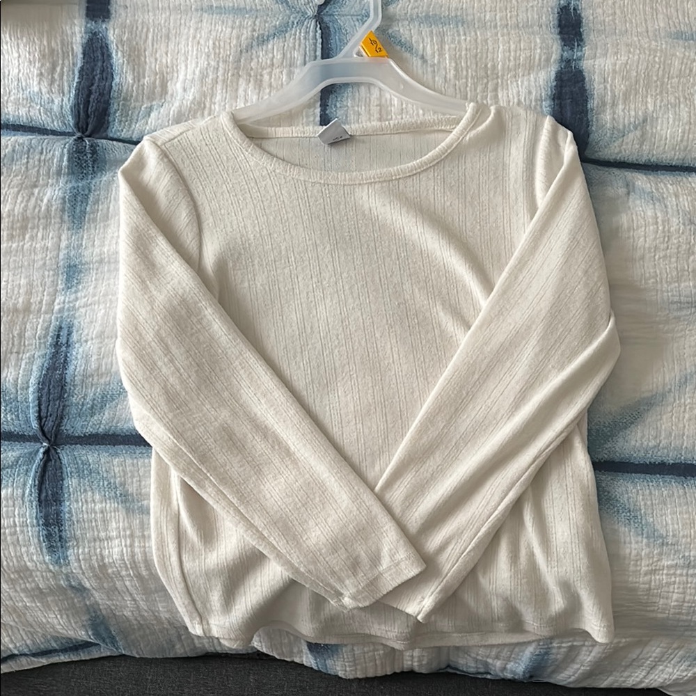 Elegant White kids long sleeve top